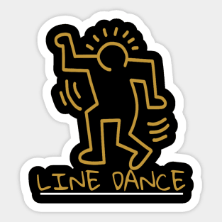 music on and line dance Sticker